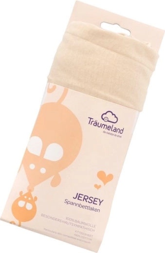 Träumeland jersey hoeslaken voor box 75 × 100 cm beige