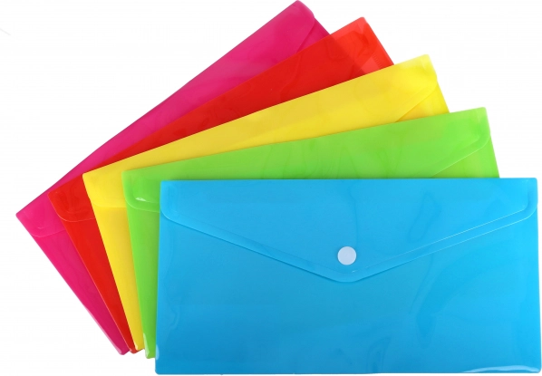 Documentenmap met drukknoop 25x13 cm