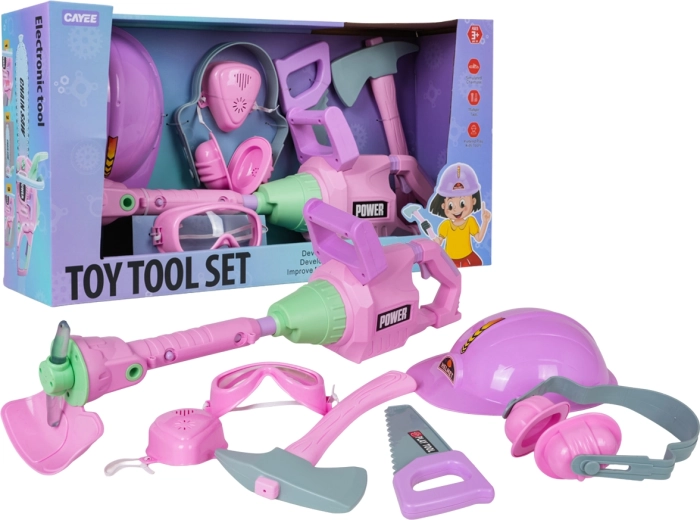 Roze kinderspeelgoedtuinset met interactief trimmertje