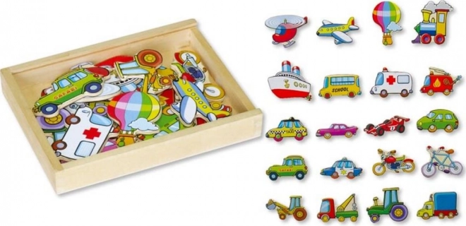 Houten magneten transport