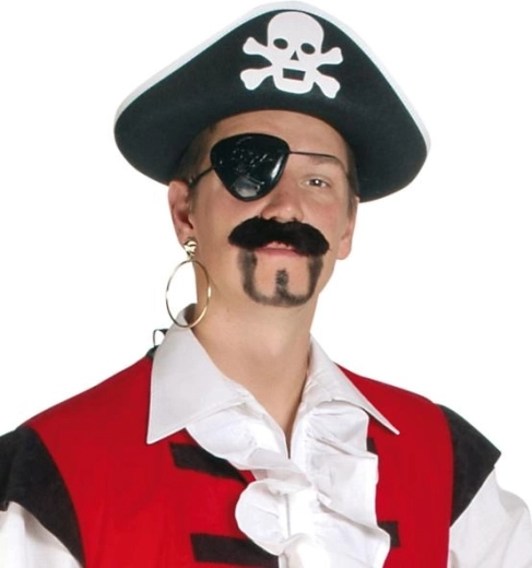zwarte piratenooglap voor volwassenen
