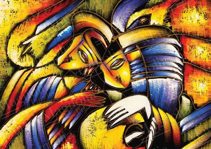 Puzzel abstract gezicht 1000 stukjes