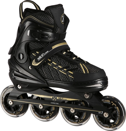 Nils Extreme rolschaatsen zwart-goud – L (39-42)