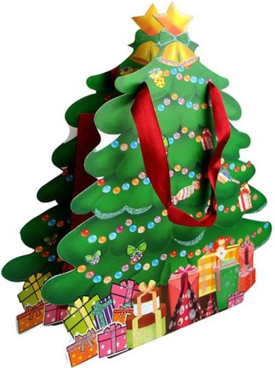 Papieren cadeauzak voor Kerst 27 × 8 × 28 cm