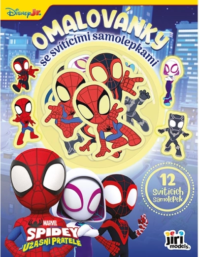Kleurboek met lichtgevende Spidey-stickers