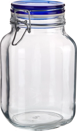 Hermetische glazen pot 2000 ml FIDO Blue met beugelsluiting