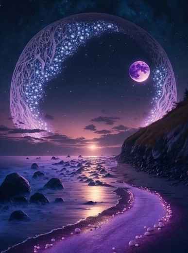 Diamond painting Ametistengloed 30 × 40 cm