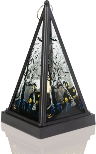 Halloween-ledlantaarn met skelet