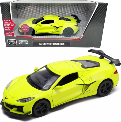 Metalen model Chevrolet Corvette C8 Z06 met licht en geluid 1:32