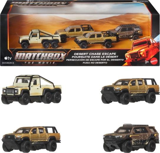 Matchbox The Movie Desert Chase Escape set van 4 voertuigen 1:64