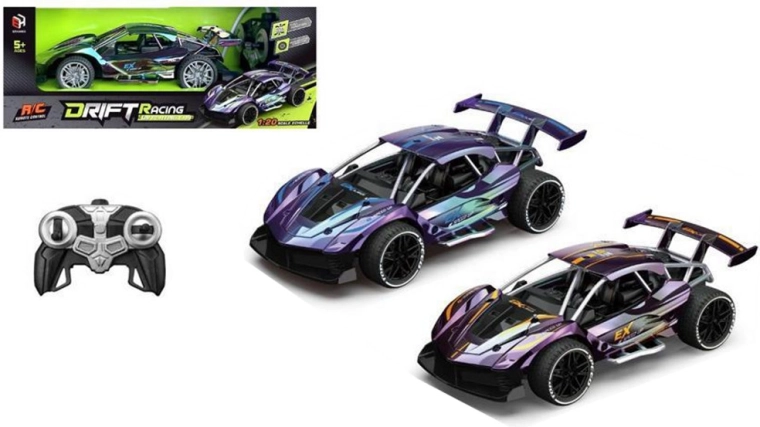 Sportieve raceauto op afstandsbediening met oplader