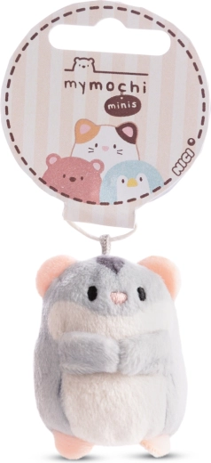 Nici sleutelhanger MyMochi hamster Shai grijs 5 cm