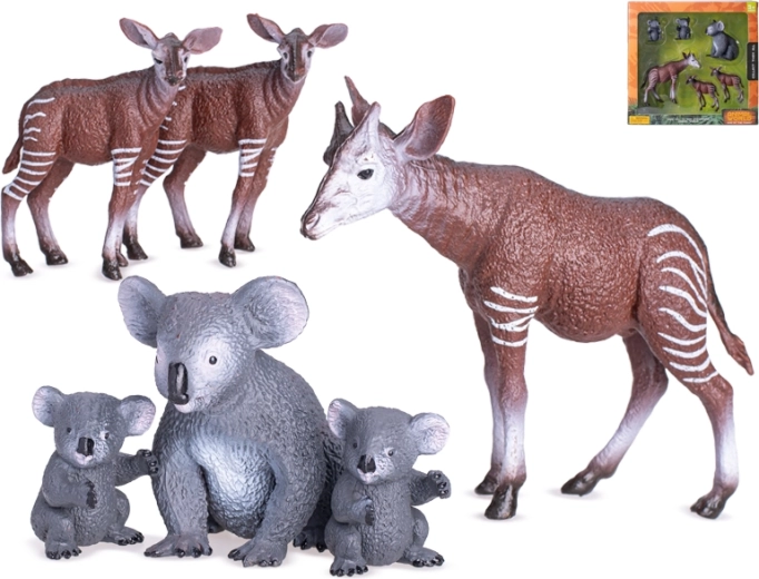 Set safaridieren met jongen – plastic figuurtjes