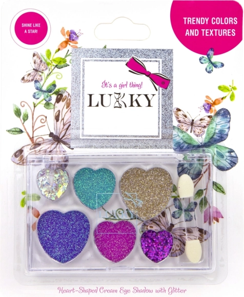 Crème oogschaduw met glitters en kwastje voor kinderen