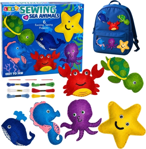 Creatieve vilten naaiset – zeedieren (6 stuks)