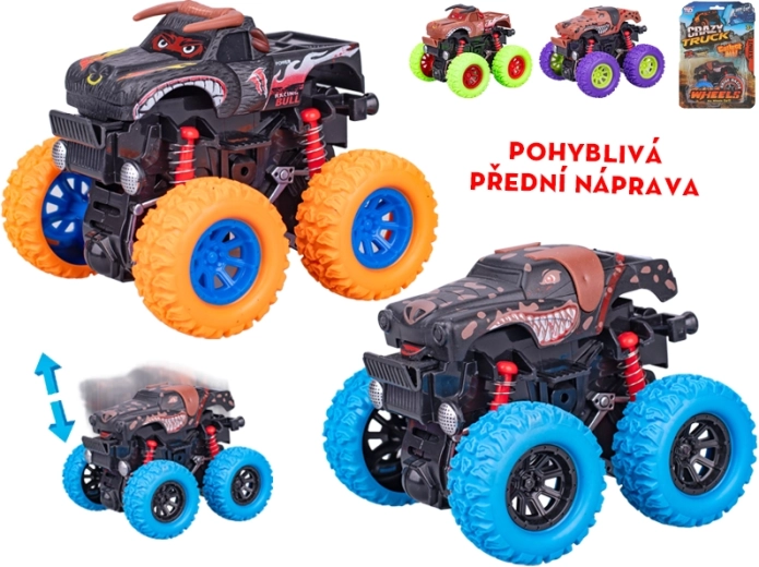 Crazy Truck monstertruck met vliegwiel 9 cm