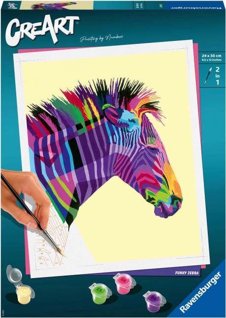 Creart: schilderen op nummer – funky zebra