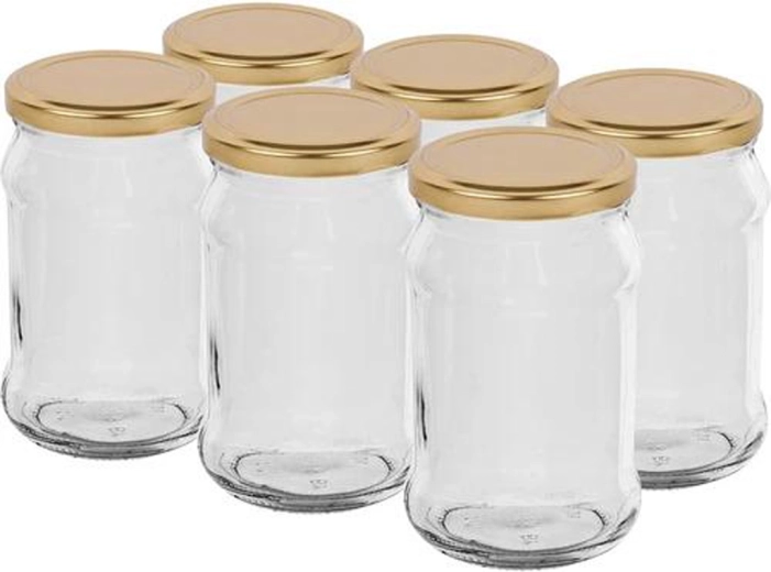 Inmaakpotten met deksel 300 ml Twist, set van 6 stuks