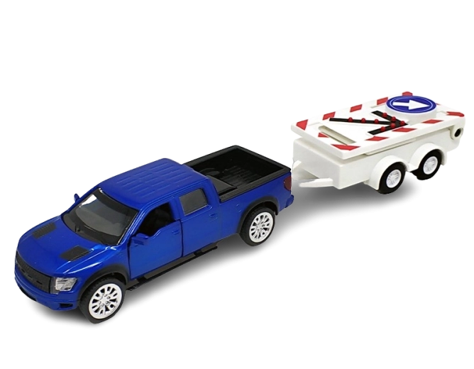 Metalen model pick-up Ford F-150 SVT Raptor 1:52 met licht en geluid