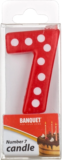 Taartkaars cijfer 7 MY PARTY 5 × 3 cm
