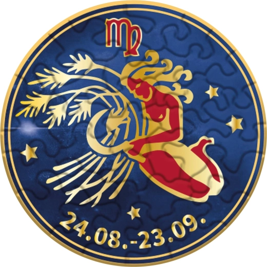 Curiosi rond puzzel Dierenriem: Maagd, 33 stukjes