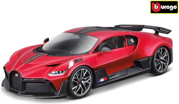 Bugatti Divo-modelauto op schaal 1:18, metallic rood