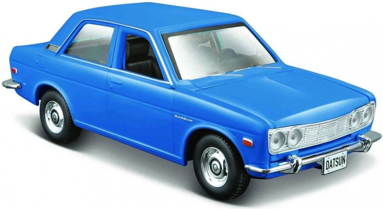 Metalen model DATSUN 510 (1971) blauw 1:24