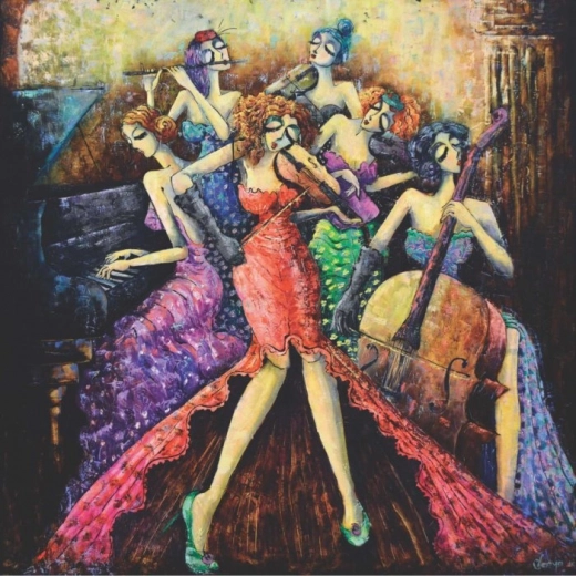 Anatolian vierkant puzzel Vrouwenorkest 1024 stukjes