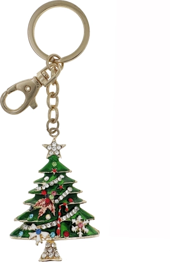 Gouden sleutelhanger kerstboom