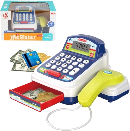 Kassa op batterijen met accessoires