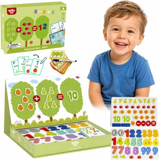 Tooky Toy houten magnetische montessori-puzzel – wiskundige leerdoos (86 onderdelen)