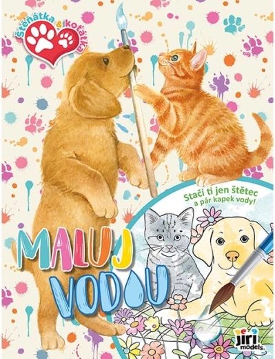 Schilder met water A4 – puppy’s en kittens
