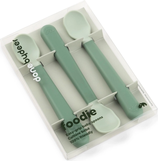 Done by Deer kinderlepels Easy-grip Foodie groen 3 stuks