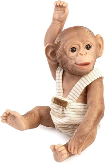 Guca realistische Reborn-apenbaby met volledig vinyl lichaam, 25 cm