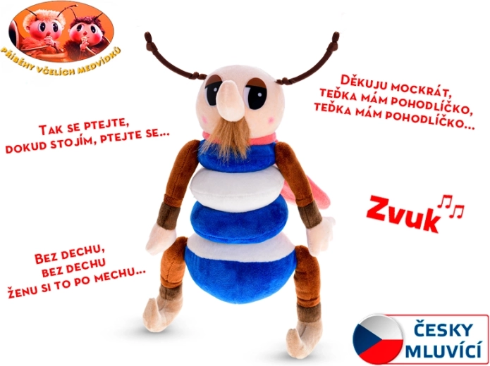 Pluchen Kvapník uit Verhalen van de Bijenberen 32 cm met geluid