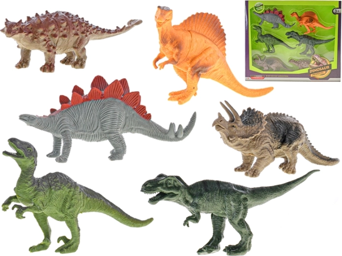 Dinosaurussen 14–17 cm, set van 6 stuks