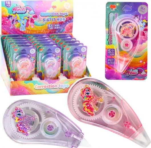 Correctietape Muis met Eenhoornmotief, roze/paars