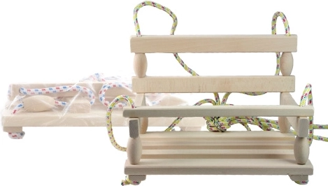 Houten hangschommel voor kinderen, naturel