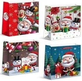 Kerstcadeautas in maat L - 1 stuk