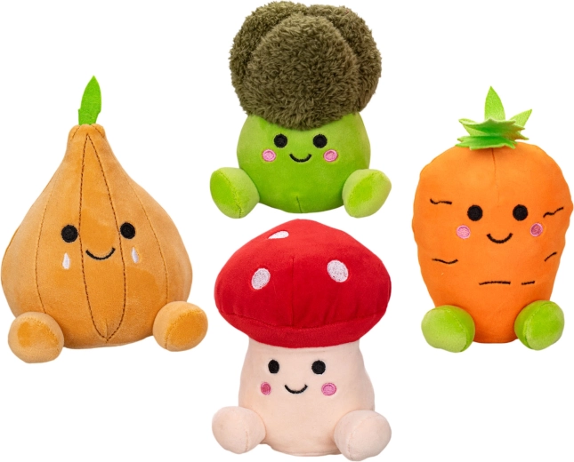 Pluche groente 14 cm (mix van 4 soorten)