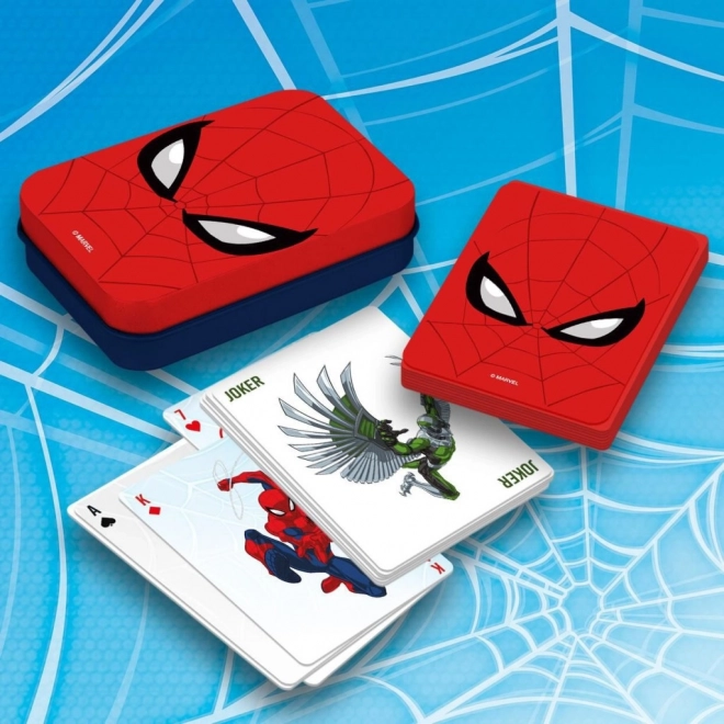 Speelkaarten Spiderman metalen box