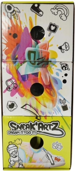 Sneak’Artz creatieve set voor het ontwerpen van mini-sneakers met accessoires