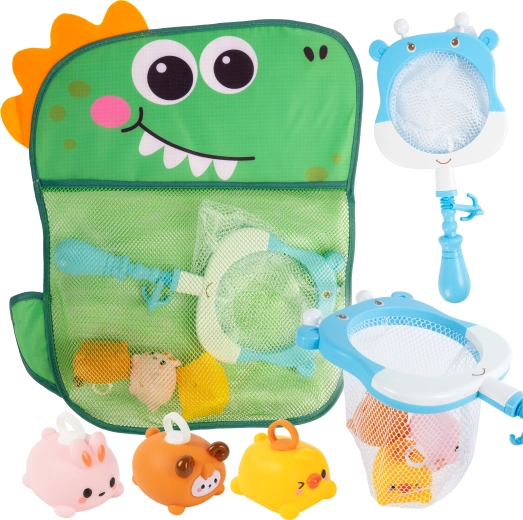 Badspeelgoed met hengel en krokodillentas