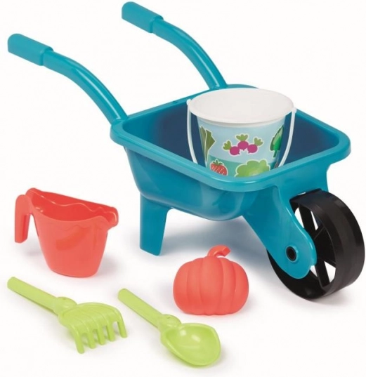 Tuin kruiwagen met gieter en emmer