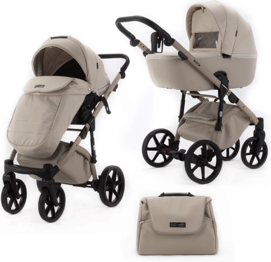 Combi-kinderwagen Adamex Nola Natura Vanilla 2-in-1