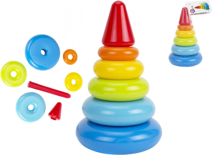 Piramide met ringen 20 cm voor kinderen vanaf 12 maanden