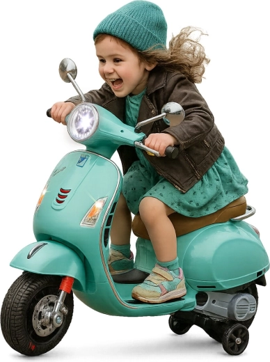 Elektrisch kindervoertuig Vespa GTS 125 mintgroen