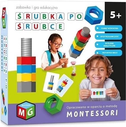 Montessori set Schroefje voor schroefje