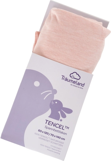 Träumeland hoeslaken Tencel uni rose smoke