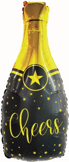 Folieballon fles champagne Cheers